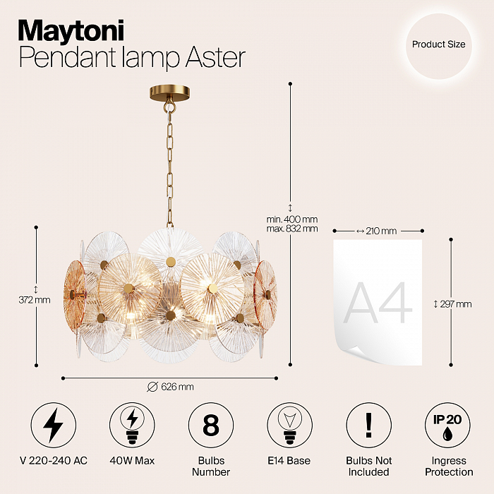 Светильник Maytoni MOD007PL-08G